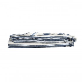 Coperta Home ESPRIT Azzurro Grigio Righe