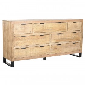 Cassettiera Home ESPRIT Marrone Nero Alpino 180 x 45 x 91 cm