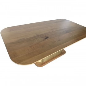 Tavolo da Pranzo Home ESPRIT Dorato Ottone Legno di mango 210 x 110 x 76 cm