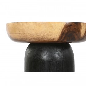 Tavolo aggiuntivo Home ESPRIT Nero Naturale 35 x 35 x 46 cm