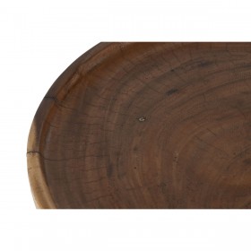 Tavolo aggiuntivo Home ESPRIT Nero Naturale 35 x 35 x 46 cm