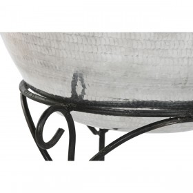 Vaso Home ESPRIT Nero Argentato Alluminio 45 x 45 x 95 cm