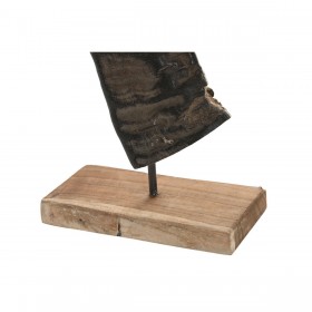 Statua Decorativa Home ESPRIT Nero Naturale 20 x 11 x 65 cm