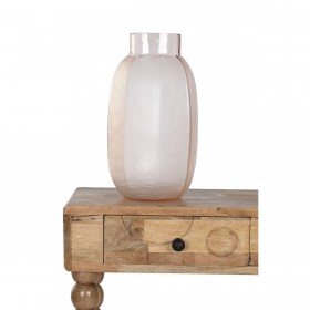 Vaso Home ESPRIT Rosa Cristallo Moderno 23 x 23 x 44 cm