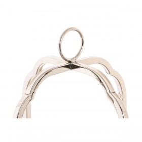 Portacandele Home ESPRIT Argentato Cristallo Acciaio 21 x 21 x 49 cm