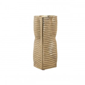 Vaso Home ESPRIT Dorato Alluminio Astratto Moderno 17 x 15 x 33 cm