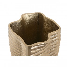 Vaso Home ESPRIT Dorato Alluminio Astratto Moderno 17 x 15 x 33 cm