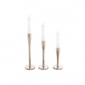 Candelabro Home ESPRIT Argentato Alluminio Moderno 7,5 x 7,5 x 25 cm