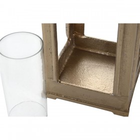Lanterna Home ESPRIT Dorato Alluminio Cristallo Vintage 17 x 17 x 59 cm