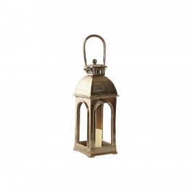 Lanterna Home ESPRIT Dorato Alluminio Cristallo Vintage 17 x 17 x 59 cm