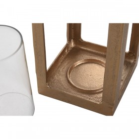 Lanterna Home ESPRIT Dorato Alluminio Cristallo Arabo 15 x 15 x 52 cm