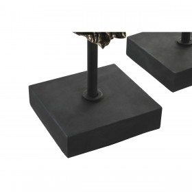 Statua Decorativa Home ESPRIT Marrone scuro Leone Corona 21 x 18 x 44 cm (2 Unità)
