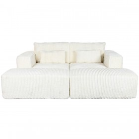 Divano Home ESPRIT Crema Scandi 220 x 158 x 91 cm