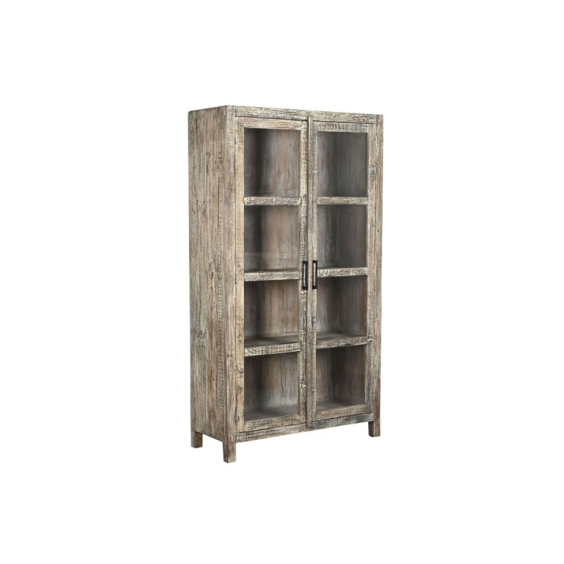 Stand Espositore Home ESPRIT Bianco Marrone Legno Riciclato 100 x 40 x 180 cm
