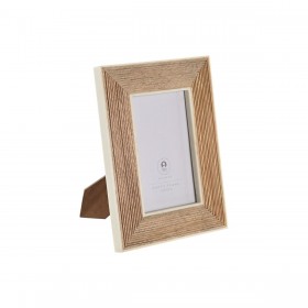 Cornice Portafoto Home ESPRIT Bianco Naturale Resina Legno di mango Città