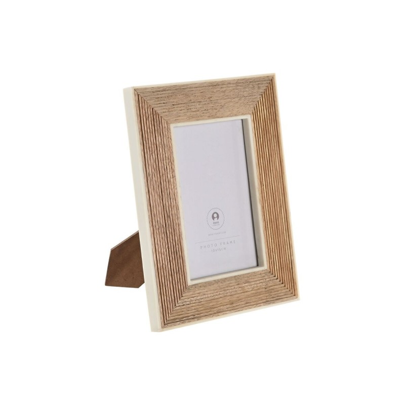 Cornice Portafoto Home ESPRIT Bianco Naturale Resina Legno di mango Città