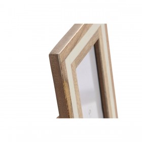 Cornice Portafoto Home ESPRIT Bianco Naturale Osso Legno di mango Città