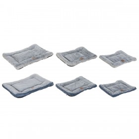 Letto per animali domestici Home ESPRIT Azzurro Grigio Grigio chiaro 85 X 70 X 8 CM 2 Unità
