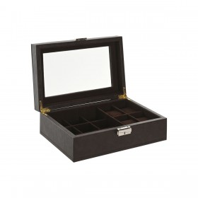 Scatola-Portagioie Home ESPRIT Marrone Marrone scuro Poliuretano 25 x 16 x 8,5 cm