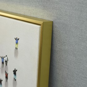 Quadro Home ESPRIT Uomo Moderno 80 x 3,5 x 80 cm (2 Unità)