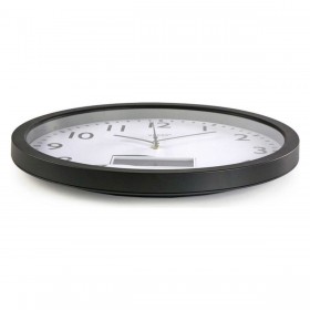 Orologio da Parete Versa Nero Plastica Minimalista 4 x 35 x 35 cm