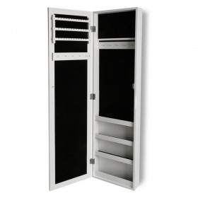 Specchio da parete Versa Bianco Legno MDF Minimalista 10 x 120 x 30 cm