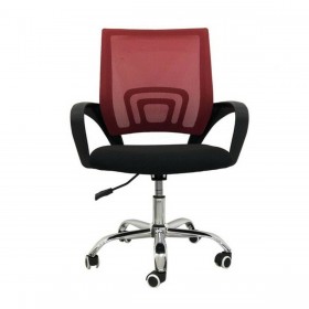 Poltrona da Ufficio Versa Nero Rosso Multicolore 51 x 58 cm