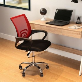 Poltrona da Ufficio Versa Nero Rosso Multicolore 51 x 58 cm