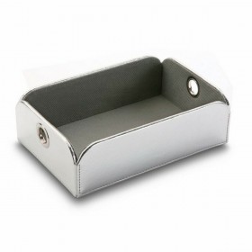 Svuotatasche Versa Argento Ecopelle Metallo (13 x 6,5 x 20 cm)