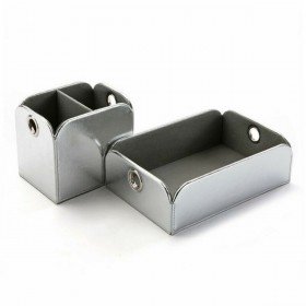 Svuotatasche Versa Argento Ecopelle Metallo (13 x 6,5 x 20 cm)