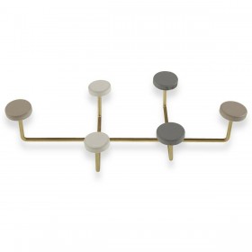 Appendiabiti Versa Multicolore Metallo Resina Legno MDF 6,5 x 22 x 41 cm (6,5 x 22 x 41 cm)