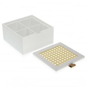 Scatola-Portagioie Versa Quadrato Bianco (16 x 8 x 16 cm)