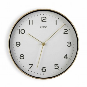 Orologio da Parete Versa Bianco Dorato Quarzo 30,5 x 4,3 x 30,5 cm