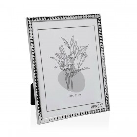 Portafoto Versa Argentato Metallo Minimalista 1 x 25,5 x 20,5 cm (2 Unità)