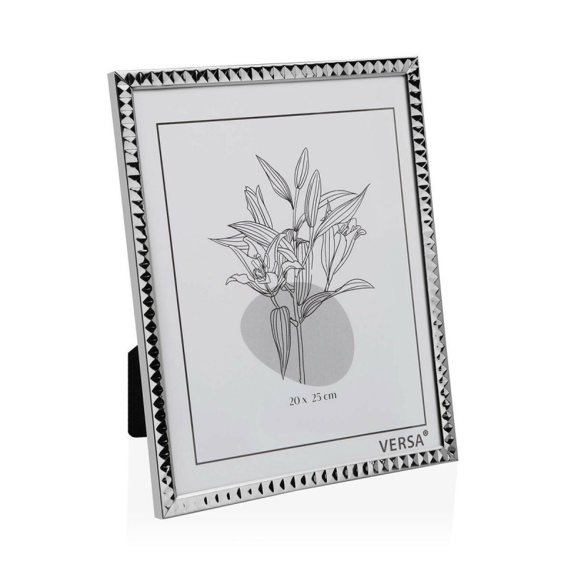 Portafoto Versa Argentato Metallo Minimalista 1 x 25,5 x 20,5 cm (2 Unità)