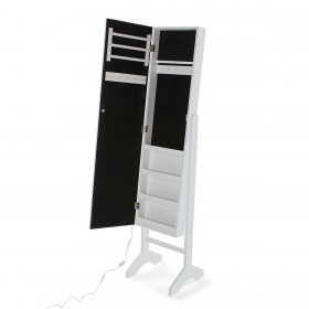 Specchio da parete Versa Bianco Specchio Legno MDF 35 x 153 x 35,2 cm Portagioie Verticale