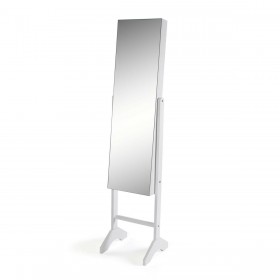 Specchio da parete Versa Bianco Specchio Legno MDF Minimalista 33,5 x 153 x 35,2 cm