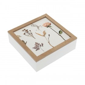 Scatola Decorativa Versa Legno MDF Fiori