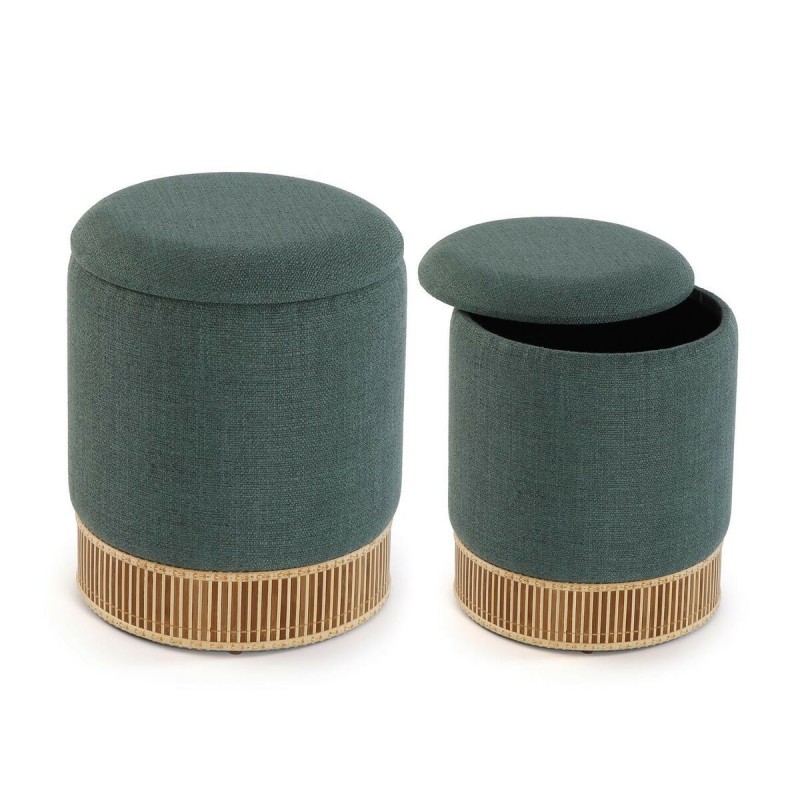 Puff Smontabile Versa Verde Bambù Legno MDF