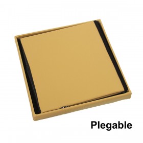Puff Alexandra House Living Dorato Ecopelle 38 x 38 x 38 cm Pieghevole