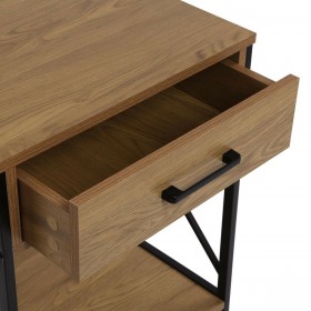 Comodino Versa Nero PVC Legno Metallo 40 x 60 x 48 cm