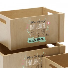 Set di Scatole Decorative Versa Legno (3 Pezzi)