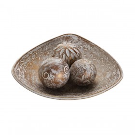 Centrotavola Versa Marrone 31,5 x 9 x 31,5 cm