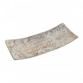 Centrotavola Versa Marrone Fiori 16 x 4,5 x 38,5 cm