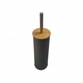Scopino per il Bagno Versa Nero Metallo Bambù 38,4 cm