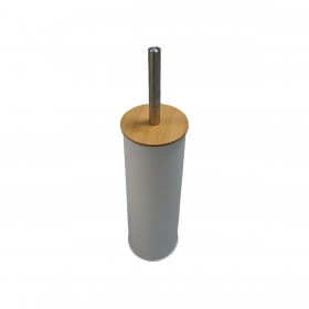 Scopino per il Bagno Versa Grigio Metallo Bambù 38,4 cm