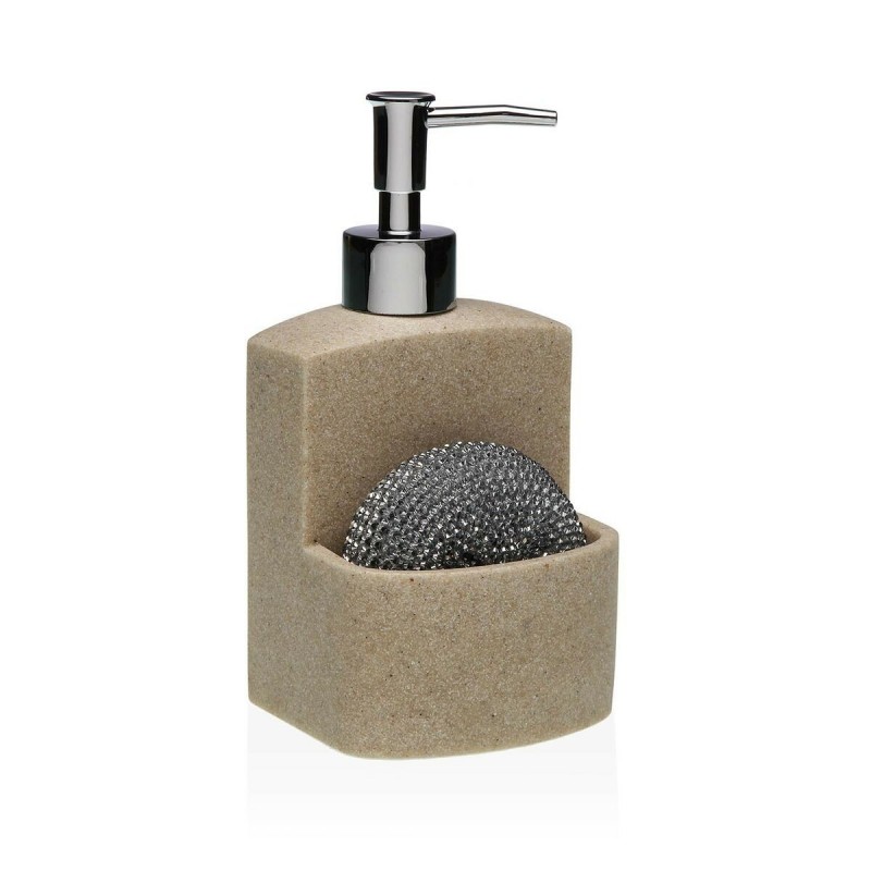 Dispenser di Sapone Versa Beige Resina Ceramica Minimalista