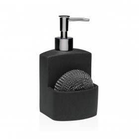 Dispenser di Sapone Versa Nero Resina Ceramica Minimalista