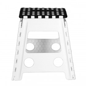 Sgabello Pieghevole Alexandra House Living Bianco Nero 39 x 40 x 32 cm
