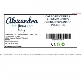 Carrello Alexandra House Living Nero 46 x 98 x 36 cm Poliestere Pois